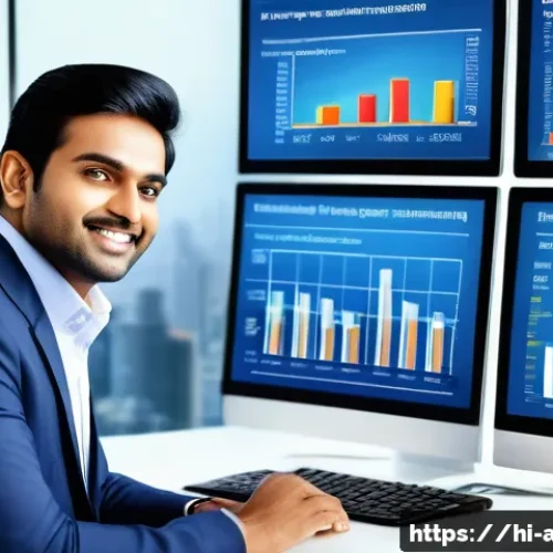 Home 33 자산관리사 이직 성공 사례 - A professional Indian property manager in a modern office setting, dressed in business casual attire...