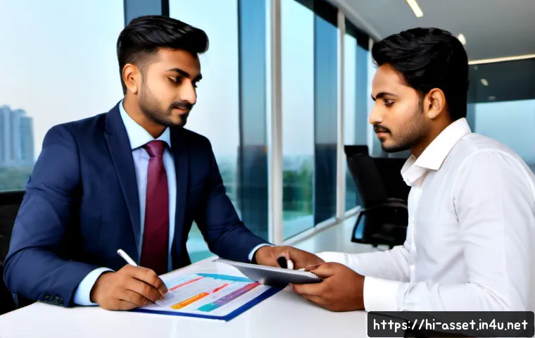 Home 17 자산관리사 취업 시장 동향 - Photorealistic modern wealth management job market scene in India, confident young Indian financial ...